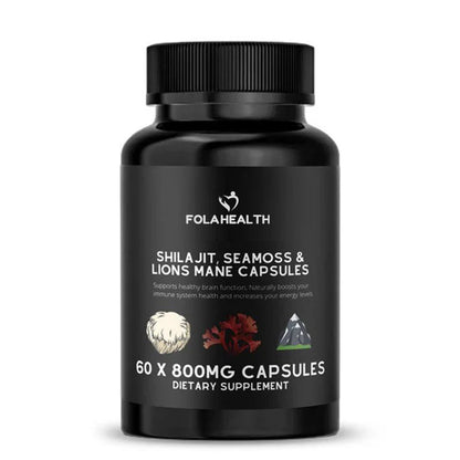 FolaHealth™ - SHILAJIT, SEA MOSS, LION'S MANE CAPSULES