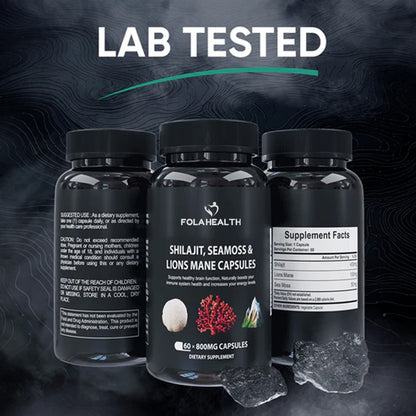 FolaHealth™ - SHILAJIT, SEA MOSS, LION'S MANE CAPSULES