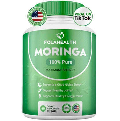 FolaHealth™ Moringa Powder Capsules