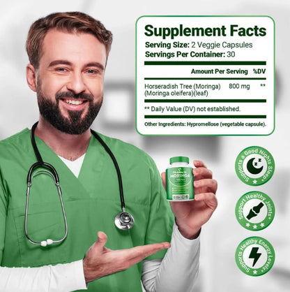 FolaHealth™ Moringa Powder Capsules