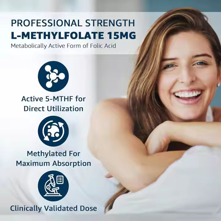 FolaHealth "15mg L-Methylfolate Gummies with B12 & B Complex"