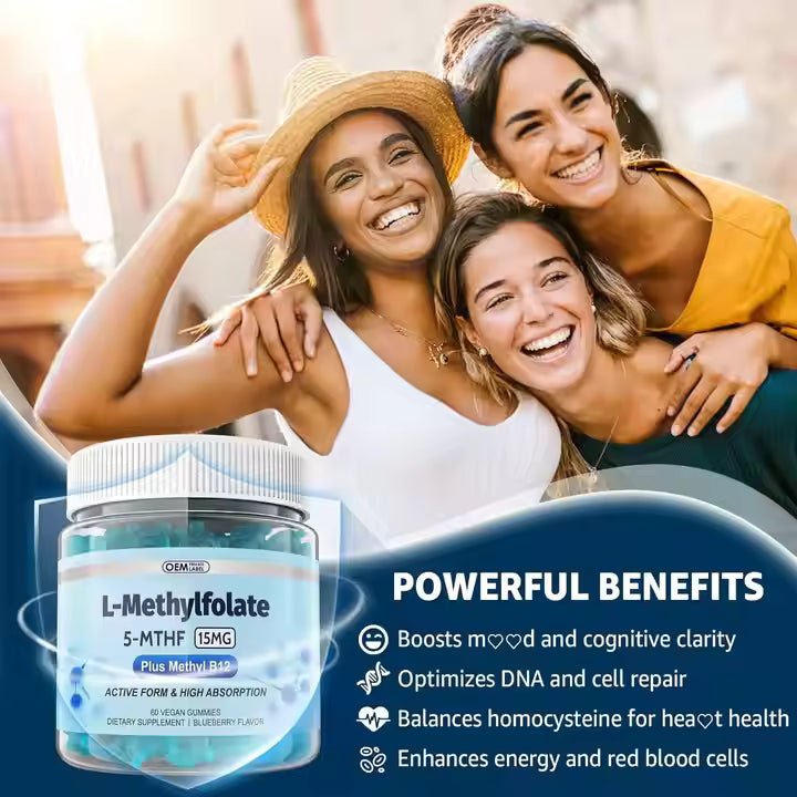 FolaHealth "15mg L-Methylfolate Gummies with B12 & B Complex"