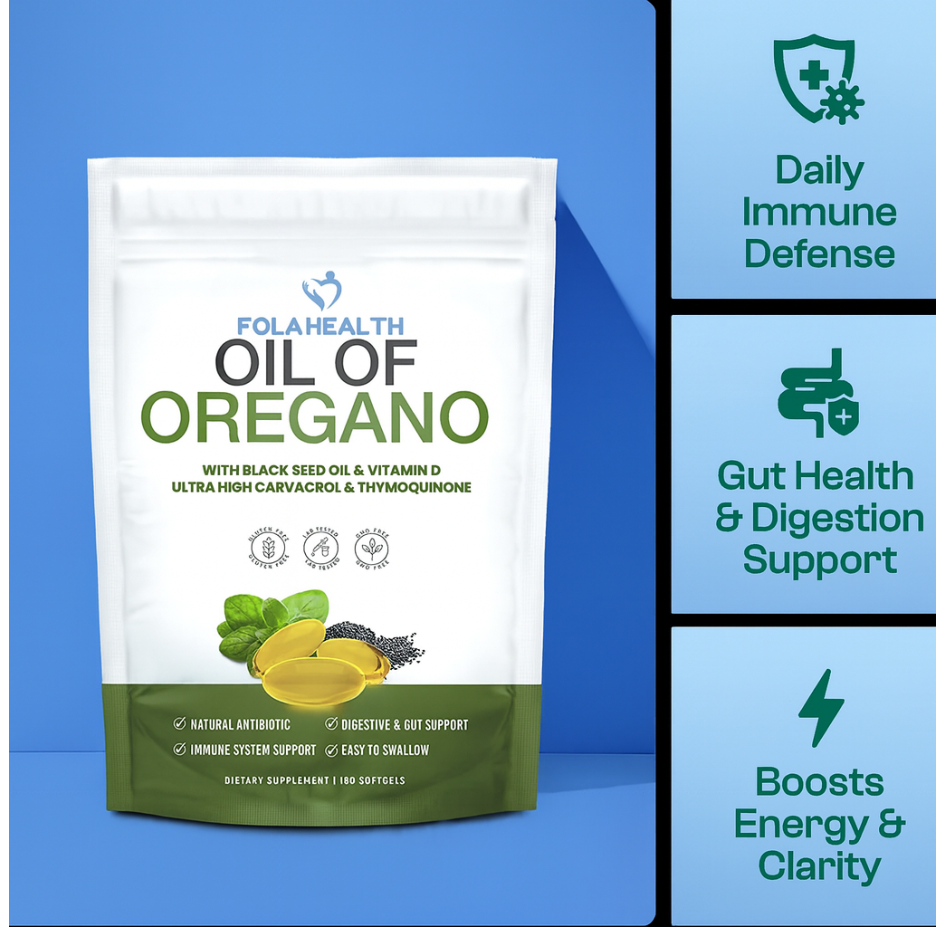 Oil Of Oregano Softgels with Black Seed Oil and Vitamin D