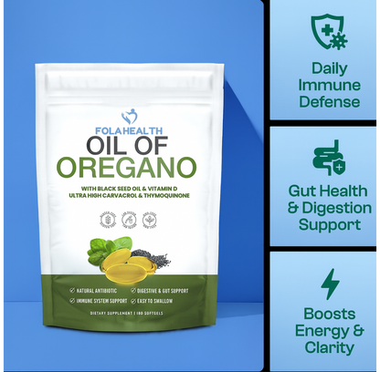 Oil Of Oregano Softgels with Black Seed Oil and Vitamin D